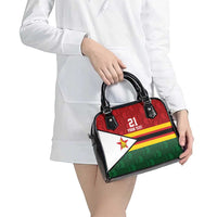 Zimbabwe Cricket Custom Shoulder Handbag Zimbabwean Pattern Flag Motif - Wonder Print Shop