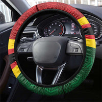 Zimbabwe Cricket Steering Wheel Cover Zimbabwean Pattern Flag Motif - Wonder Print Shop