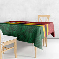 Zimbabwe Cricket Custom Tablecloth Zimbabwean Pattern Flag Motif - Wonder Print Shop