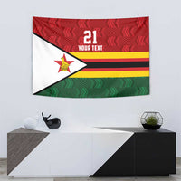 Zimbabwe Cricket Custom Tapestry Zimbabwean Pattern Flag Motif - Wonder Print Shop