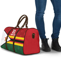 Zimbabwe Cricket Custom Travel Bag Zimbabwean Pattern Flag Motif - Wonder Print Shop