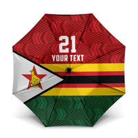 Zimbabwe Cricket Custom Umbrella Zimbabwean Pattern Flag Motif - Wonder Print Shop