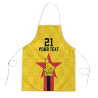 Zimbabwe Football Custom Apron The Warriors with Zimbabwe Bird - Wonder Print Shop