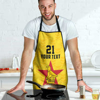 Zimbabwe Football Custom Apron The Warriors with Zimbabwe Bird - Wonder Print Shop