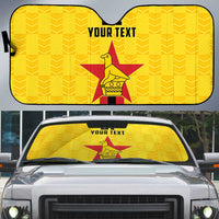 Zimbabwe Football Custom Auto Sun Shade The Warriors with Zimbabwe Bird - Wonder Print Shop