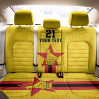 Zimbabwe Football Custom Back Car Seat Cover The Warriors with Zimbabwe Bird - Wonder Print Shop