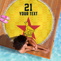 Zimbabwe Football Custom Beach Blanket The Warriors with Zimbabwe Bird - Wonder Print Shop