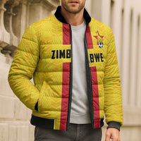 Zimbabwe Football Custom Bomber Puffer Jacket The Warriors with Zimbabwe Bird - Wonder Print Shop