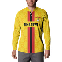 Zimbabwe Football Custom Button Sweatshirt The Warriors with Zimbabwe Bird - Wonder Print Shop