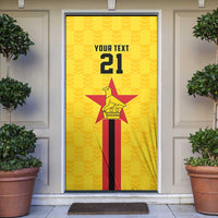Zimbabwe Football Custom Door Cover The Warriors with Zimbabwe Bird - Wonder Print Shop