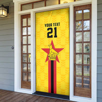 Zimbabwe Football Custom Door Cover The Warriors with Zimbabwe Bird - Wonder Print Shop