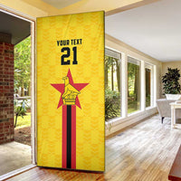 Zimbabwe Football Custom Door Cover The Warriors with Zimbabwe Bird - Wonder Print Shop