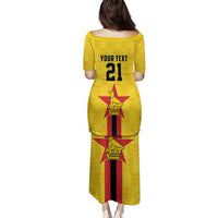 Zimbabwe Football Custom Family Matching Puletasi and Hawaiian Shirt The Warriors with Zimbabwe Bird - Wonder Print Shop