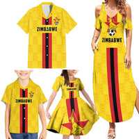 Zimbabwe Football Custom Family Matching Summer Maxi Dress and Hawaiian Shirt The Warriors with Zimbabwe Bird - Wonder Print Shop
