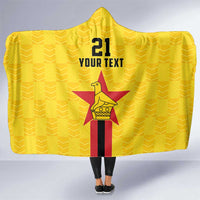 Zimbabwe Football Custom Hooded Blanket The Warriors with Zimbabwe Bird - Wonder Print Shop