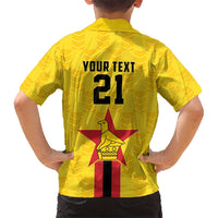 Zimbabwe Football Custom Kid Hawaiian Shirt The Warriors with Zimbabwe Bird - Wonder Print Shop