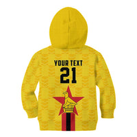 Zimbabwe Football Custom Kid Hoodie The Warriors with Zimbabwe Bird - Wonder Print Shop