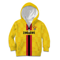 Zimbabwe Football Custom Kid Hoodie The Warriors with Zimbabwe Bird - Wonder Print Shop