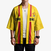 Zimbabwe Football Custom Kimono The Warriors with Zimbabwe Bird - Wonder Print Shop