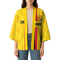 Zimbabwe Football Custom Kimono The Warriors with Zimbabwe Bird - Wonder Print Shop