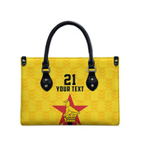 Zimbabwe Football Custom Leather Bag The Warriors with Zimbabwe Bird - Wonder Print Shop