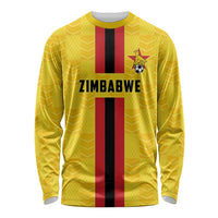 Zimbabwe Football Custom Long Sleeve Shirt The Warriors with Zimbabwe Bird - Wonder Print Shop