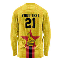 Zimbabwe Football Custom Long Sleeve Shirt The Warriors with Zimbabwe Bird - Wonder Print Shop