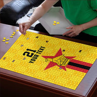 Zimbabwe Football Custom Puzzle The Warriors with Zimbabwe Bird - Wonder Print Shop