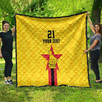 Zimbabwe Football Custom Quilt The Warriors with Zimbabwe Bird - Wonder Print Shop