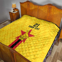 Zimbabwe Football Custom Quilt The Warriors with Zimbabwe Bird - Wonder Print Shop