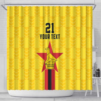 Zimbabwe Football Custom Shower Curtain The Warriors with Zimbabwe Bird - Wonder Print Shop