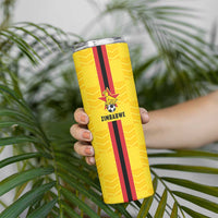 Zimbabwe Football Custom Skinny Tumbler The Warriors with Zimbabwe Bird - Wonder Print Shop