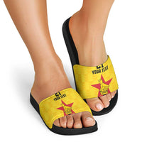 Zimbabwe Football Custom Slide Sandals The Warriors with Zimbabwe Bird - Wonder Print Shop
