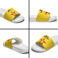 Zimbabwe Football Custom Slide Sandals The Warriors with Zimbabwe Bird - Wonder Print Shop