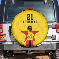 Zimbabwe Football Custom Spare Tire Cover The Warriors with Zimbabwe Bird - Wonder Print Shop