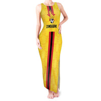 Zimbabwe Football Custom Tank Maxi Dress The Warriors with Zimbabwe Bird - Wonder Print Shop