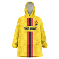 Zimbabwe Football Custom Wearable Blanket Hoodie The Warriors with Zimbabwe Bird - Wonder Print Shop