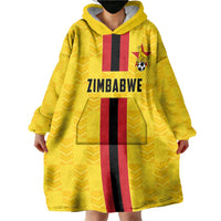 Zimbabwe Football Custom Wearable Blanket Hoodie The Warriors with Zimbabwe Bird - Wonder Print Shop