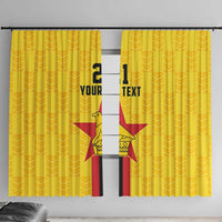 Zimbabwe Football Custom Window Curtain The Warriors with Zimbabwe Bird - Wonder Print Shop