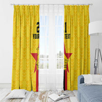 Zimbabwe Football Custom Window Curtain The Warriors with Zimbabwe Bird - Wonder Print Shop