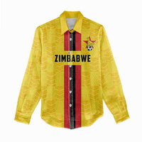 Zimbabwe Football Custom Women Casual Shirt The Warriors with Zimbabwe Bird - Wonder Print Shop