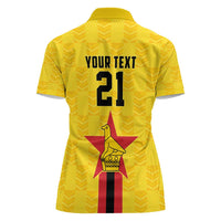 Zimbabwe Football Custom Women Polo Shirt The Warriors with Zimbabwe Bird - Wonder Print Shop