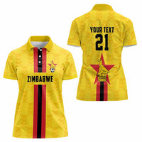 Zimbabwe Football Custom Women Polo Shirt The Warriors with Zimbabwe Bird - Wonder Print Shop