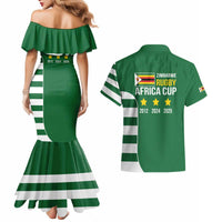 Zimbabwe Rugby Couples Matching Mermaid Dress and Hawaiian Shirt One For The History Sables - Wonder Print Shop