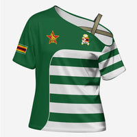 Zimbabwe Rugby Cross Shoulder Shirt One For The History Sables - Wonder Print Shop