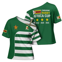 Zimbabwe Rugby Cross Shoulder Shirt One For The History Sables - Wonder Print Shop