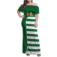 Zimbabwe Rugby Family Matching Off Shoulder Maxi Dress and Hawaiian Shirt One For The History Sables - Wonder Print Shop