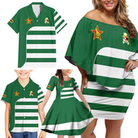 Zimbabwe Rugby Family Matching Off Shoulder Short Dress and Hawaiian Shirt One For The History Sables - Wonder Print Shop