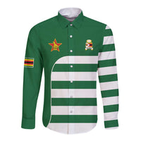Zimbabwe Rugby Long Sleeve Button Shirt One For The History Sables - Wonder Print Shop