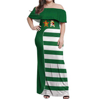 Zimbabwe Rugby Off Shoulder Maxi Dress One For The History Sables - Wonder Print Shop